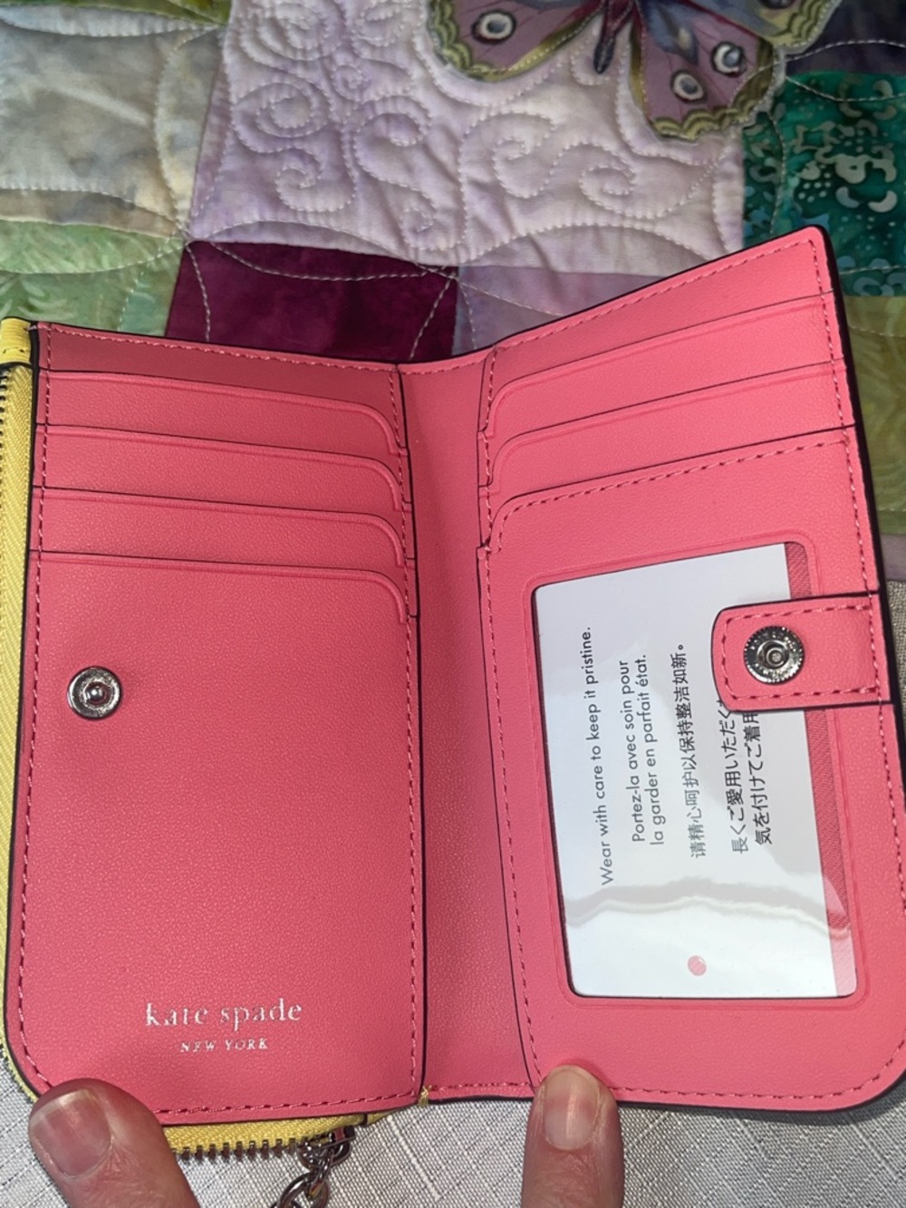 kate spade NWT! Devin Small Slim Bifold Wallet with Flower Charm - Picture 9 of 9